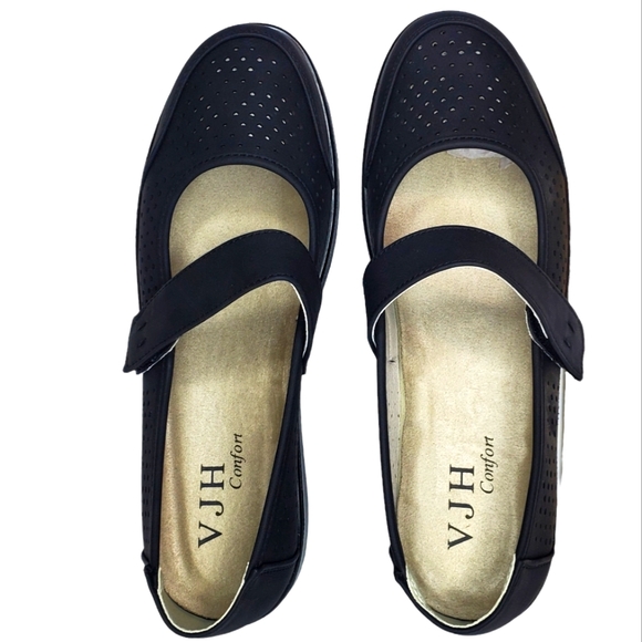 Mary Jane VJH Confort Black Shoes Woman's Size 9 Comfort Slip On w/ Original Box - Picture 8 of 12